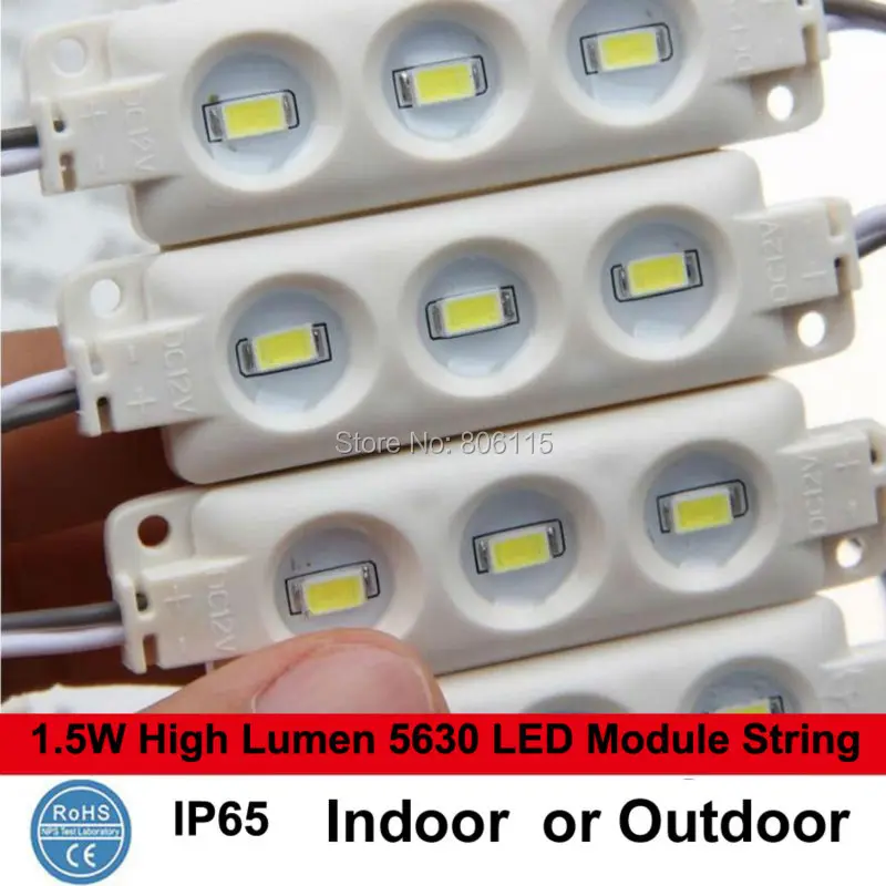 Новое прибытие впрыскивание АБС пластик 5630 Светодиодные модули SMD 3 светодиодов/1