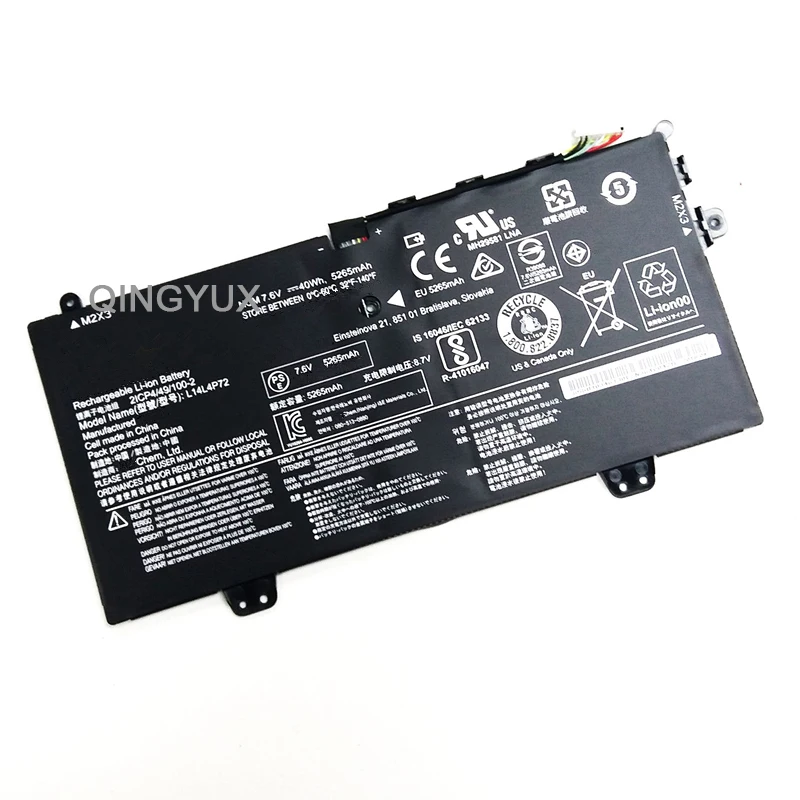 QINGYUX Новый 7 6 V 40Wh 5265mAh L14L4P72 Аккумулятор для ноутбука Lenovo Yoga 700 11ISK 11 &quot2ICP4/ 2 серии