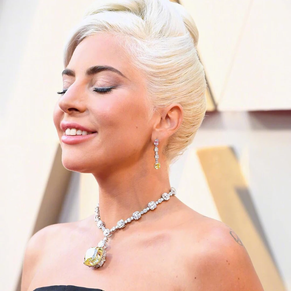 HIBRIDE роскошные женские серьги-подвески с кубическим цирконием серебристый цвет