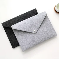 simple solid a4 big capacity document bag business briefcase file folders chemical felt filing products student gifts