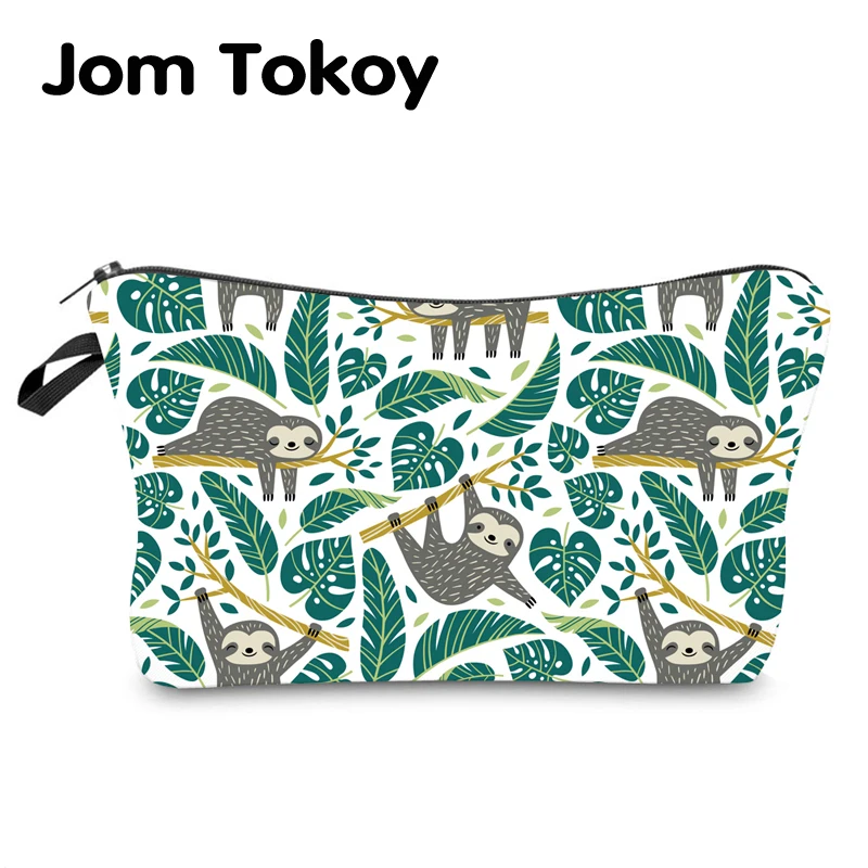 Сумка для макияжа Jom Tokoy водостойкая косметичка с принтом ленивый органайзер