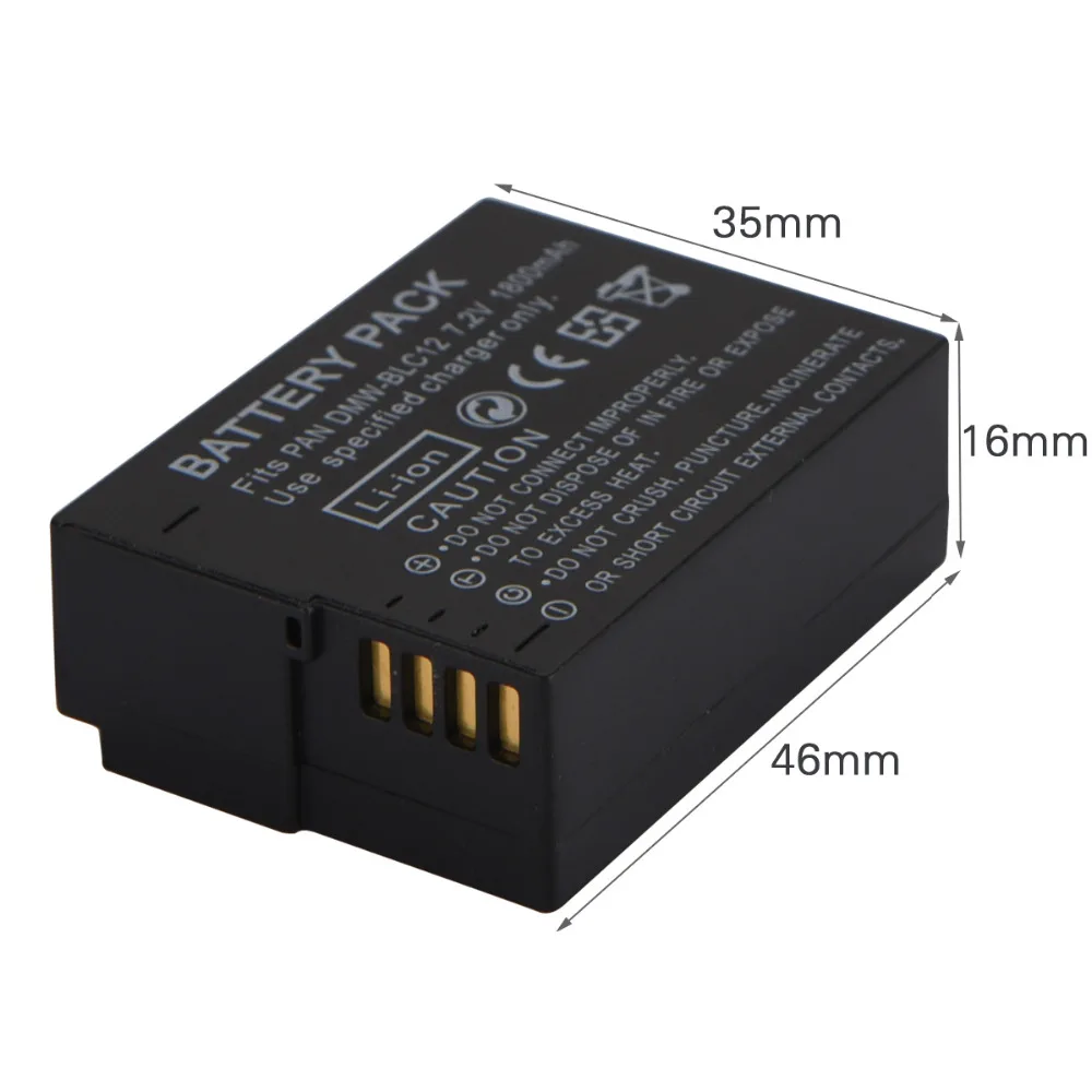 1800mAh DMW-BLC12 BLC12 аккумуляторная батарея для Panasonic Lumix G6 G5 G7 G80 FZ1000 запасная батарея для камеры