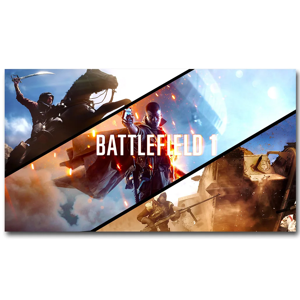 Battlefield BF 1 4 художественная шелковая ткань постер принт 13x24 20x36 дюймов Горячая игра