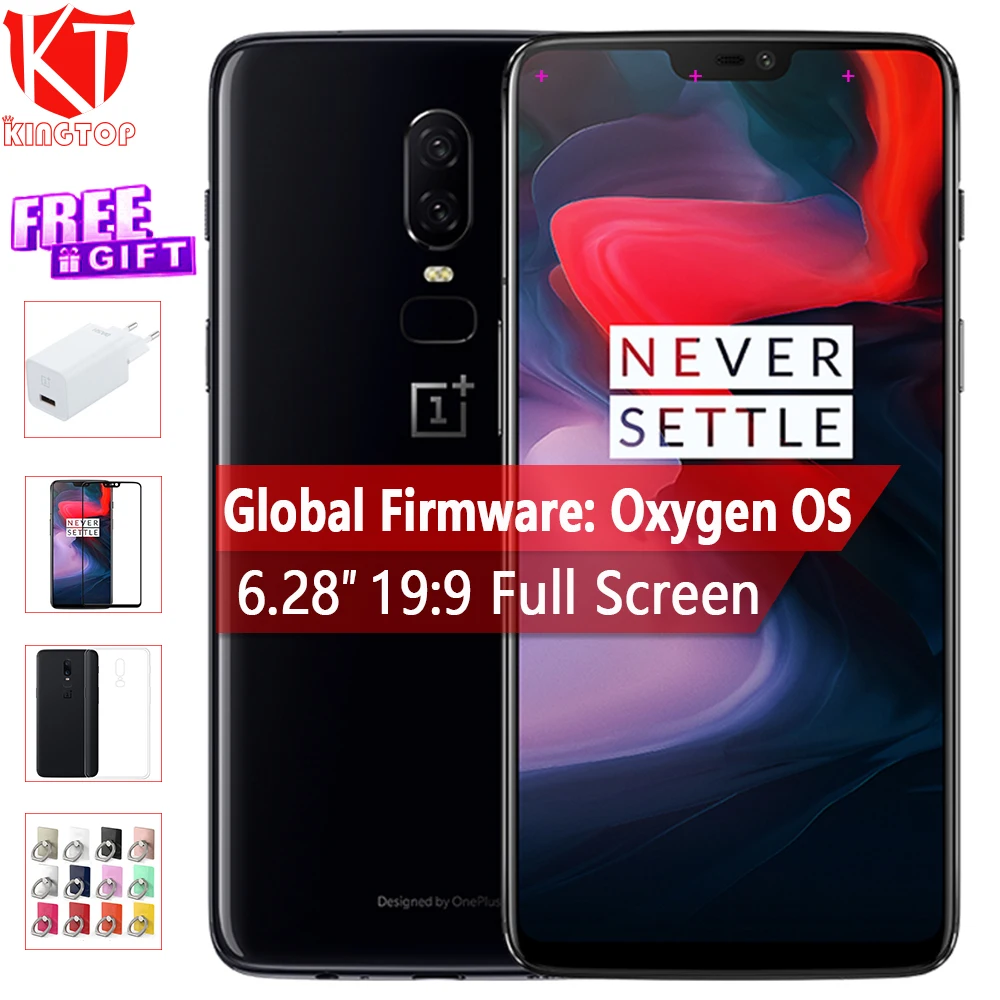 Оригинальный Oneplus 6 мобильный телефон 28 ''полный экран 8 Гб RAM 128 ГБ ROM Snapdragon 845 Dual
