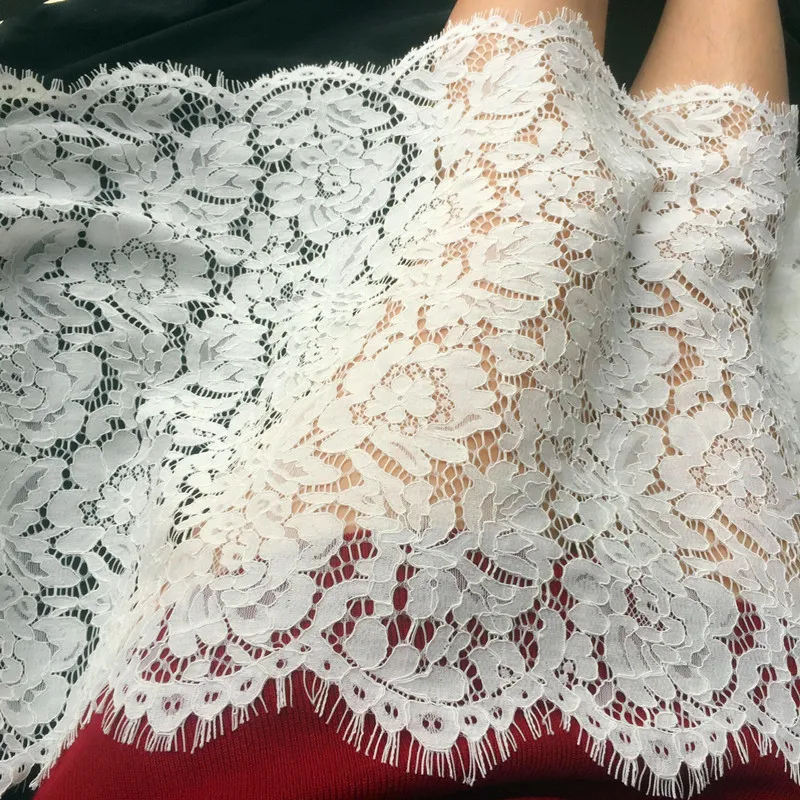 45cm width High-grade garments lace fabric mesh eyelashes positioning flower choth wholesale | Дом и сад