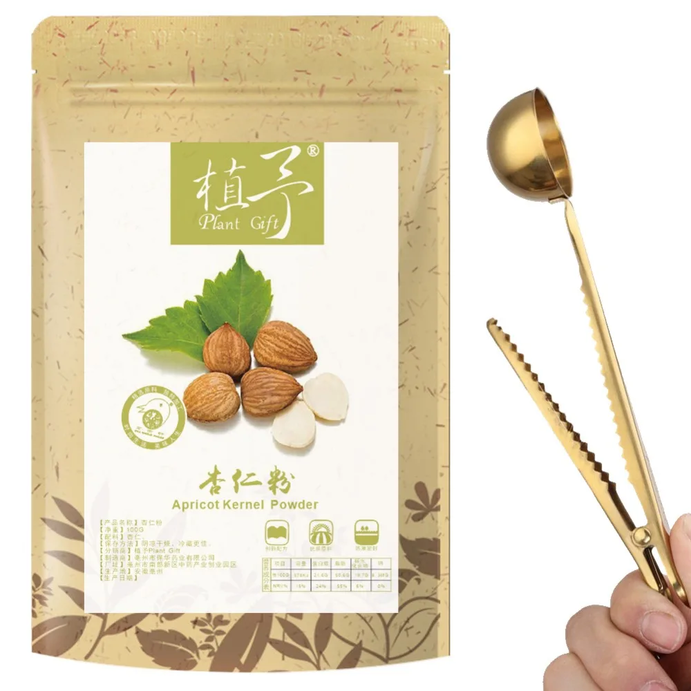 Чистый натуральный 100 г растение абрикосовое ядро порошок Мука Порошок пленка