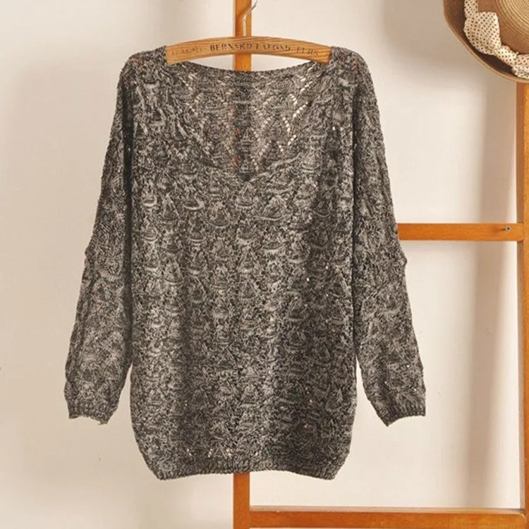 2018 autumn sweater women fashion knitted loose female pullovers jumper V neck long sleeve sexy pull femme | Женская одежда