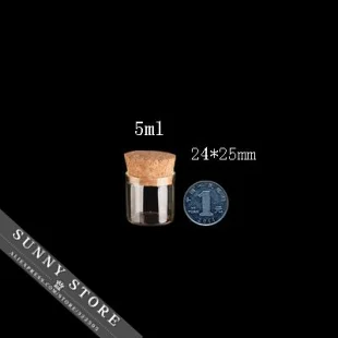 Стеклянные бутылки с пробкой 10 шт./лот 24x25 мм 5 мл|bottle with|bottle with corkbottle bottle |