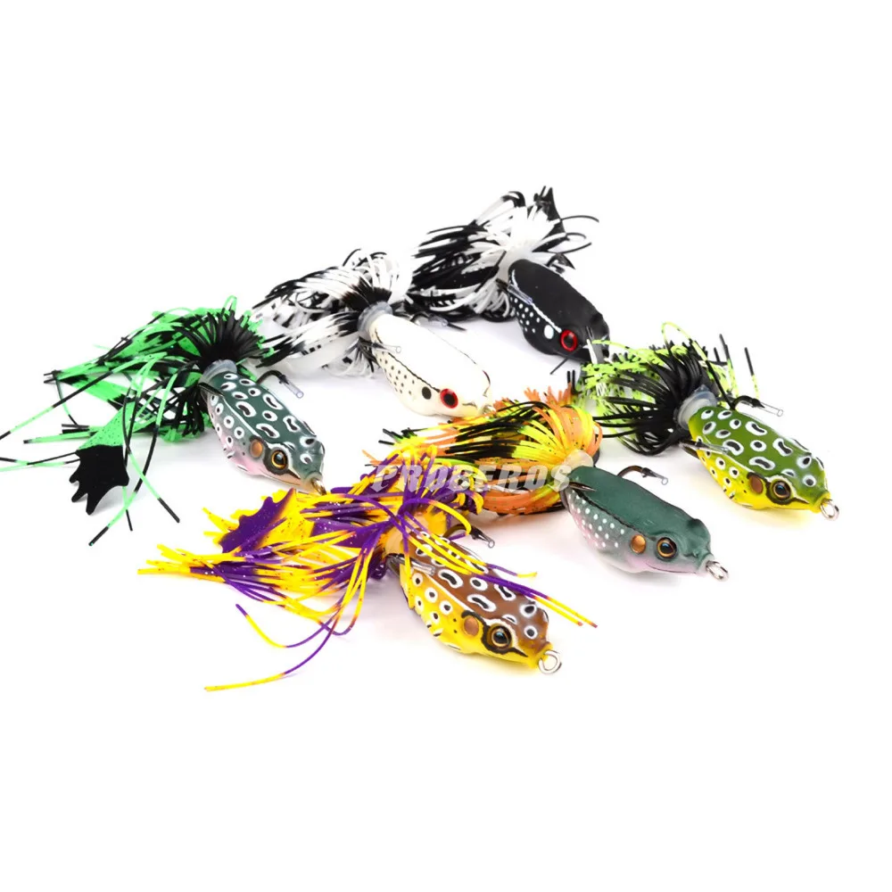 

3PCS Soft Frog Fishing Lure Grub worm Silicone Bait T tail 5cm/7.5g
