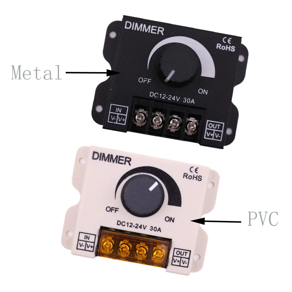 High Quality  Manual 12V 30A 360W  LED Strip Light lamps Switch Dimmer Brightness Controller High Quanlity Wholesale