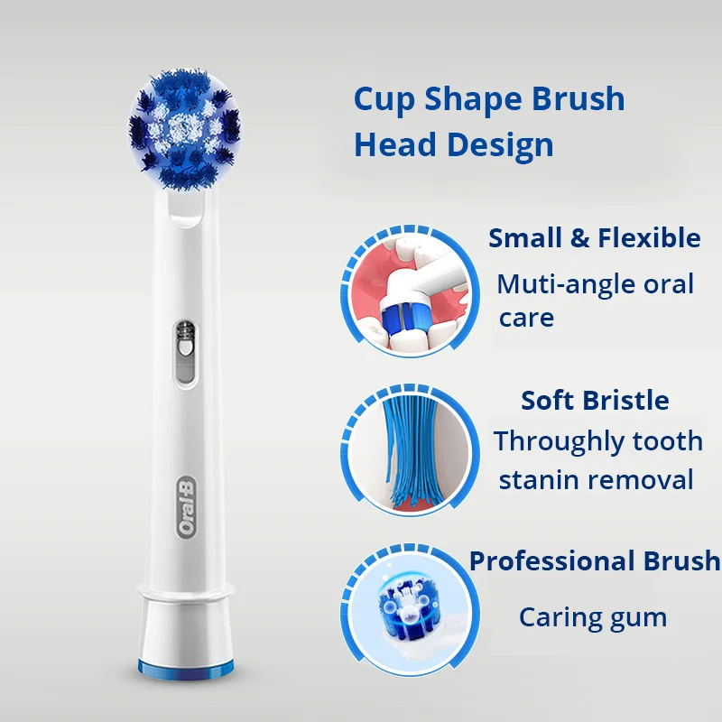 Насадки для зубной щетки Oral B взрослых отбеливающие головки зубов с мягкой