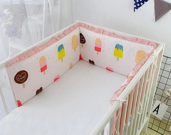 180 cm 180CM Baby Bed Bumpers Cotton Print U-Shaped Crib Around Cot Protector Cushion Infant Anti-collision Pillow Newborn Room Decor - Цвет: 180 cm