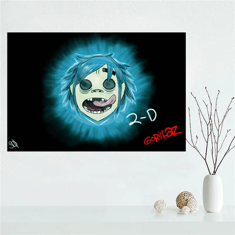 Y530L63 Custom Gorillaz Anime cartoon Canvas Painting Wall Silk Poster cloth print DIY Fabric F#59 | Дом и сад