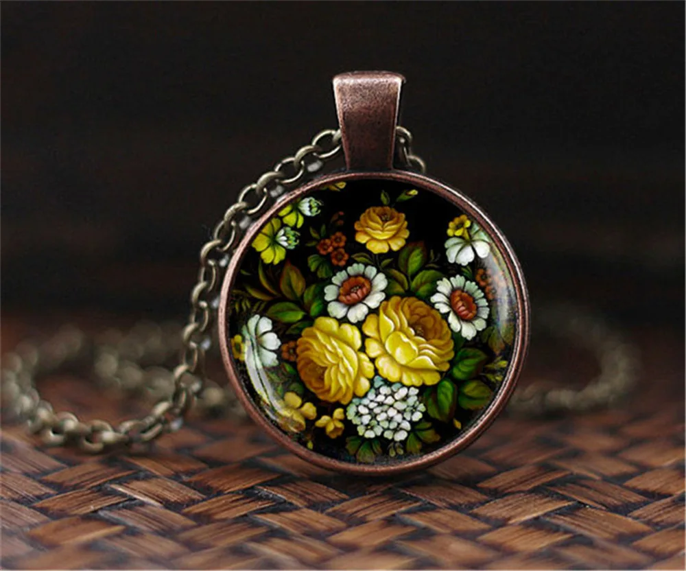 Древо жизни кулон ожерелье старинные антикварные бронзовые покрытием искусства