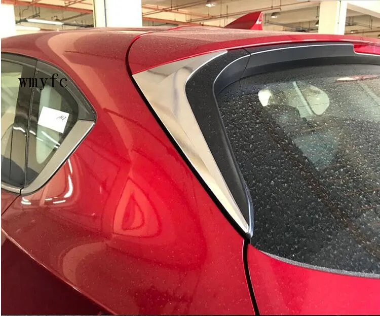 

For MAZDA CX-5 CX5 ABS Chrome Rear Window Spoiler Side Cover Tail Triangle Trim Car Accessories 2017 2018