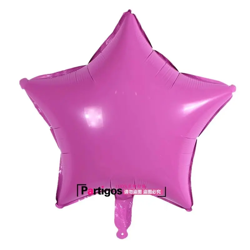 candy pink 5 шт./лот, 18 дюймов, чистые Звездные воздушные фольгированные шары для свадьбы, дня рождения, вечеринки, Декор, металлический гелий, надувные шары для свадьбы, подарки для детей - Цвет: candy pink