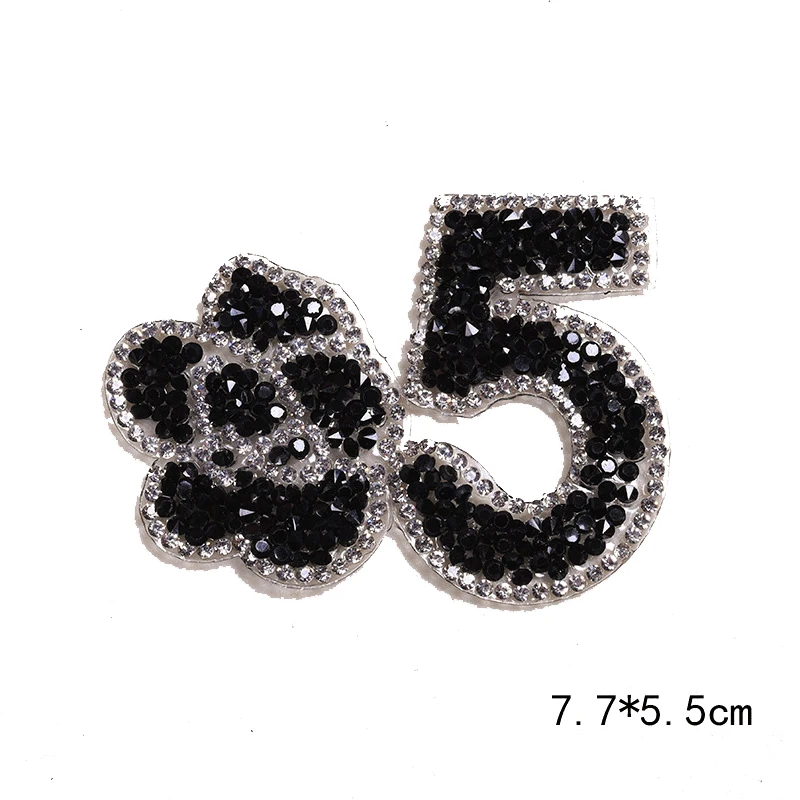 Цветок Алфавит Аппликация наклейка ткань Стразы клейкая модная сверлильная