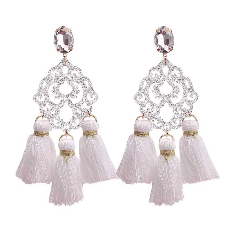 E1160 White Sehuoran кисточкой кулон Za кисточкой серьги ручной работы смолы череп Pendientes массивные серьги-подвески большого размера подарки для - Окраска металла: E1160 White