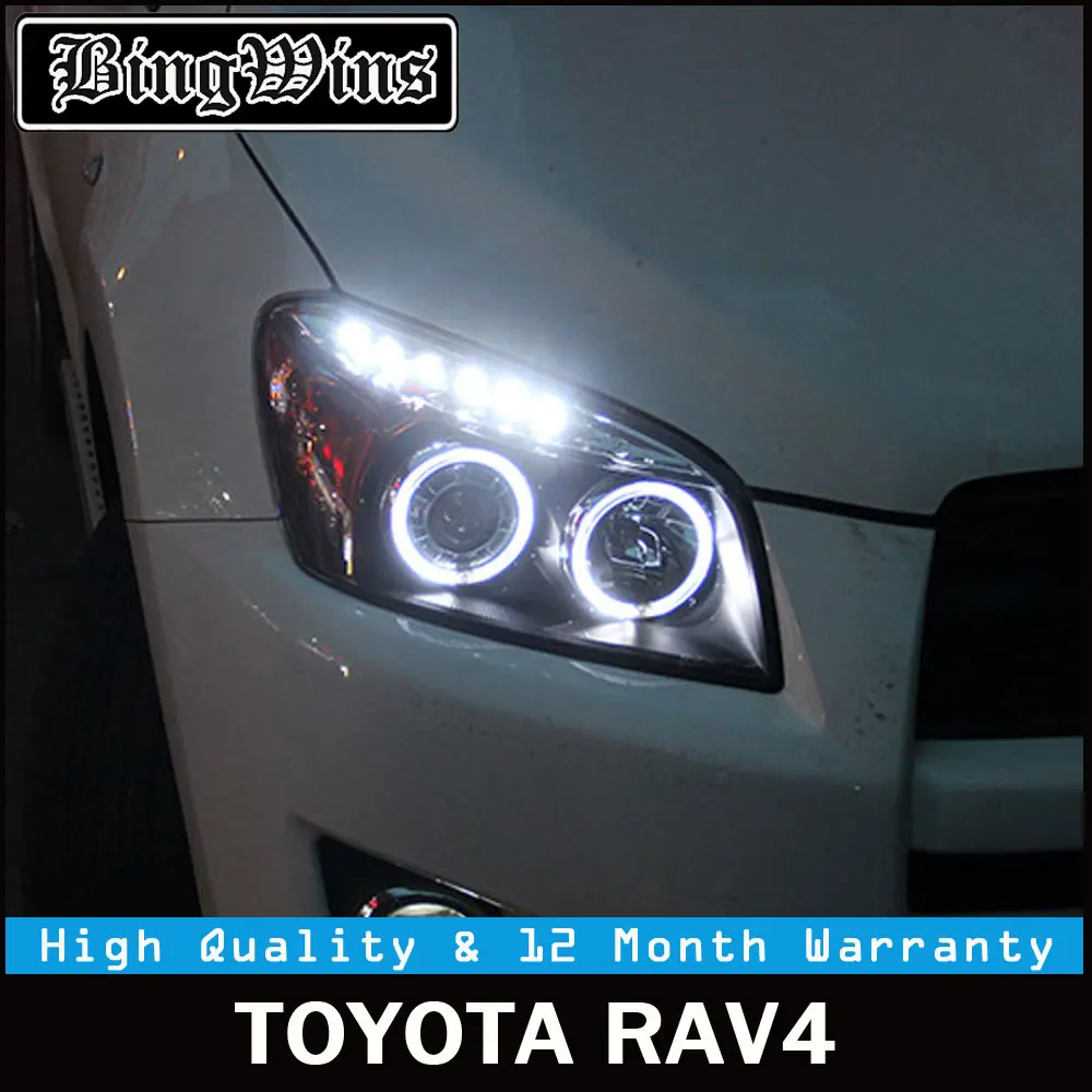 BEINGWINS Автомобильная фара для Toyota RAV4 головной светильник s 2009-2013 для RAV 4 светодиодный Ангел глаз DRL Q5 bi xenon объектив h7 Ксенон передний светильник