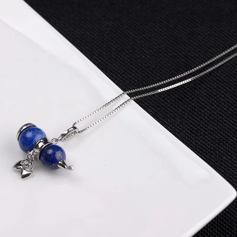 FNJ Lapis Lazuli Gourd кулон из серебра 925 пробы оригинальные подвески чистого S925 для