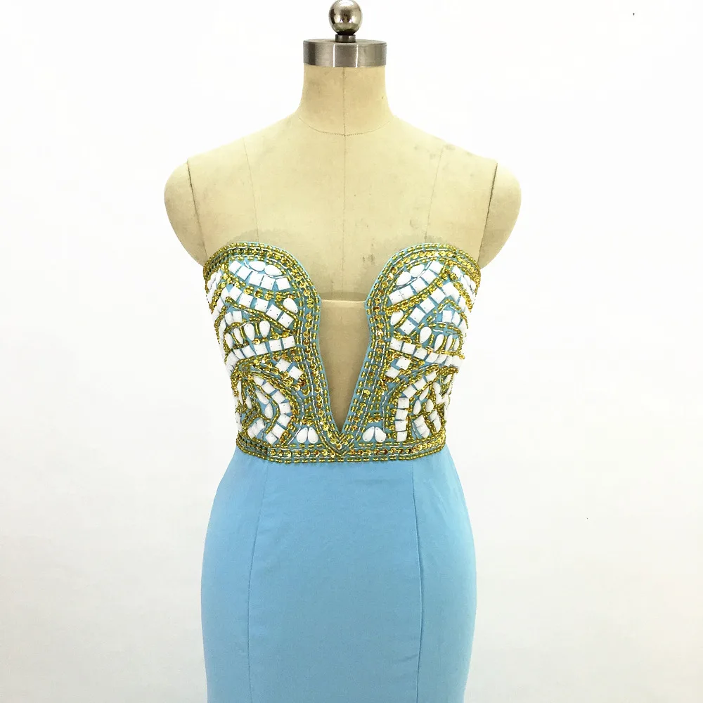 Русалка Выпускные платья 2020 Сплит Вечерние Милая Формальные с камнями Vestido De Festa