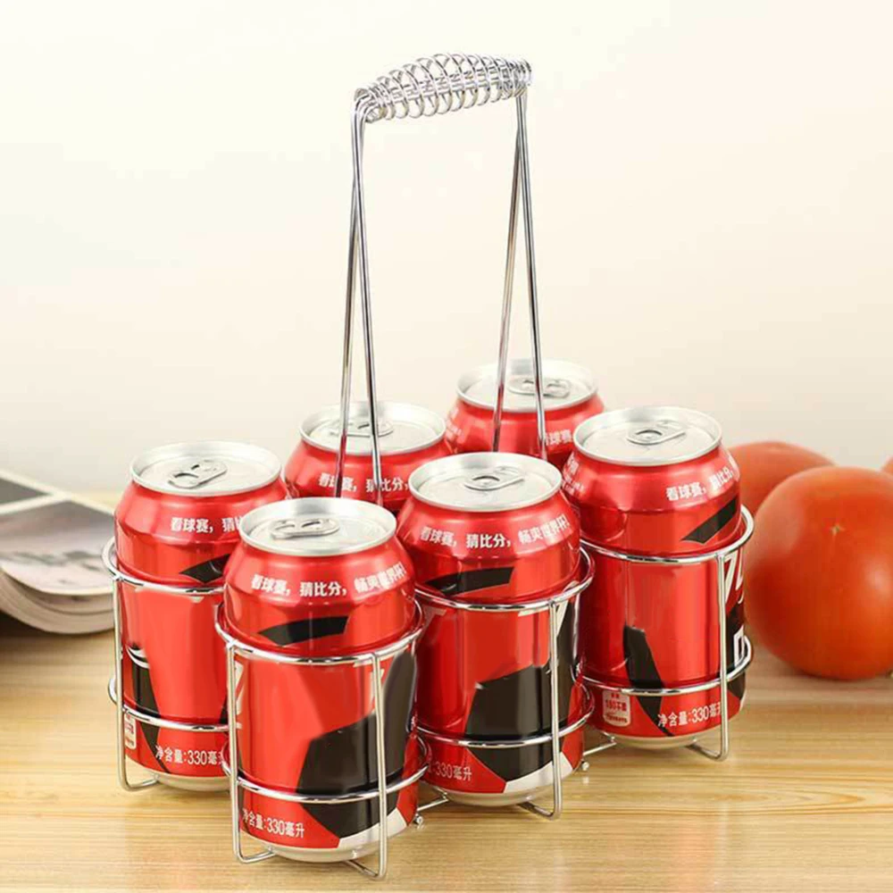 6 Bottle Beer Holder Party Basket Rack Wine Caddy Stand for Home BBQ Hotel Bar Bottles For Display | Дом и сад