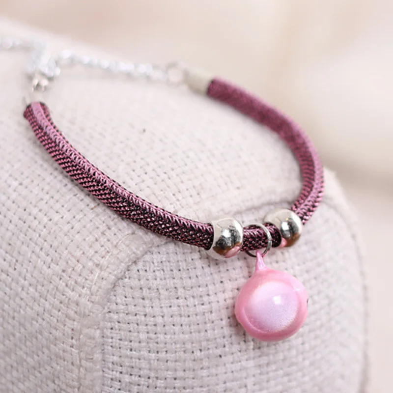 Hot Sale Cat Collar Necklace Lovely Pet Puppy Chain Adjustable Personalized Fashion Bell Accessories | Дом и сад