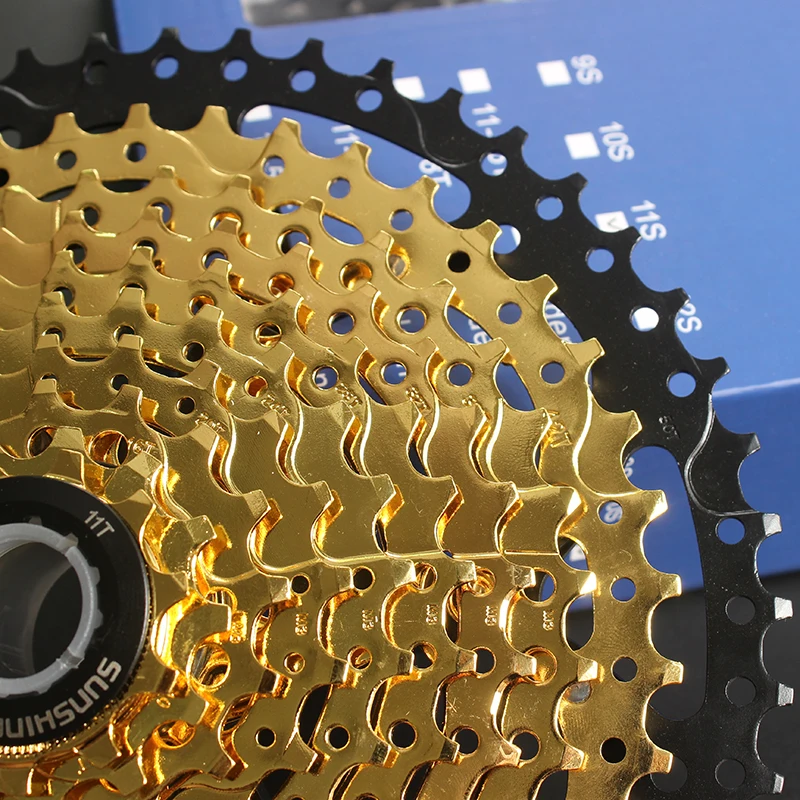 Золотая кассета 10 скоростей для горных велосипедов 11-50T s Freewheel MTB стальные золотые