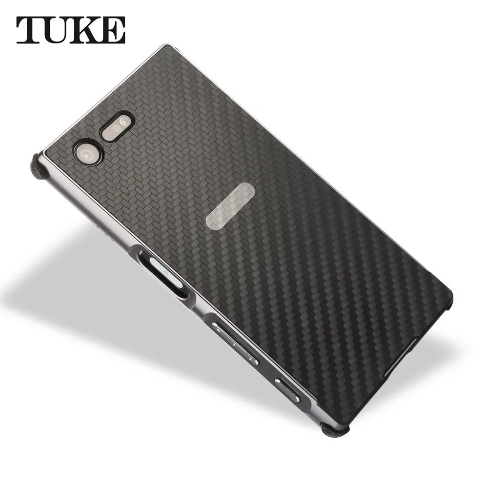 Чехол TUKE для sony XZ Premium, металлическая рамка для sony xperia XZ Premium G8142 G8141, Жесткий Чехол из волокна для sony E xperia XZ Premium