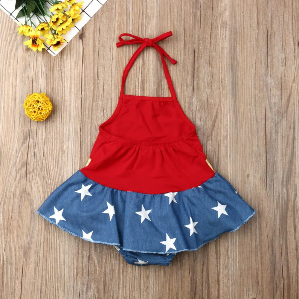 July 4th Independence Day 0-3Y Toddler Kids Baby Girls Boys Bodysuits Dress Outfits Summer | Детская одежда и обувь