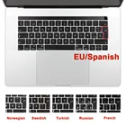 Чехол для клавиатуры из силикона, для MacBook Pro 13, 15, 20182019, A1706, A12159, A1989, A1989