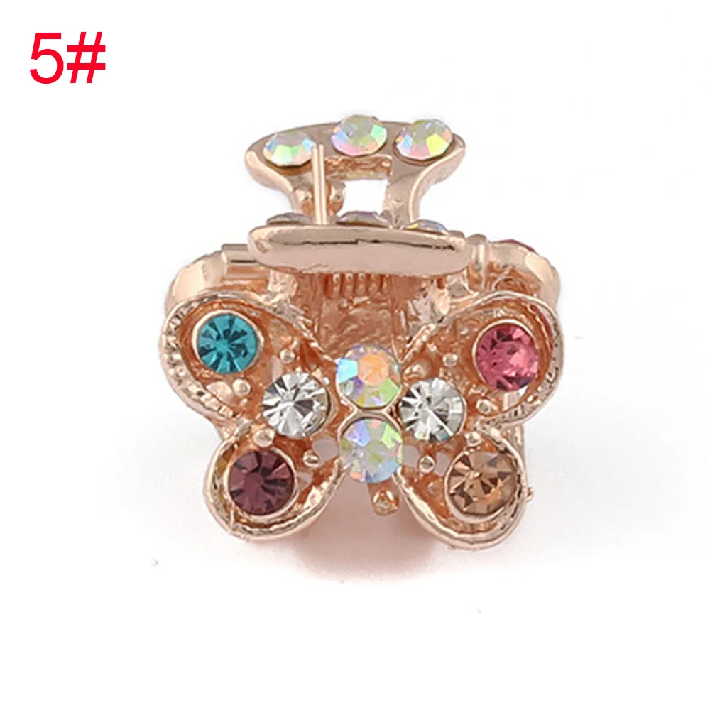 Style 4-05 1 шт. Мини Ретро Бабочка Корона Когти для волос винтажные женские заколки для волос хрустальные стразы шпильки для девочек заколки аксессуары для волос - Цвет: Style 4-05