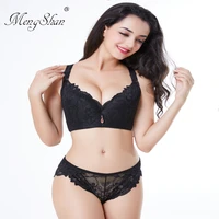 super large code bra set abcdecup lace traditional style steel ring full cup female underwear gather together thin bra big chest
