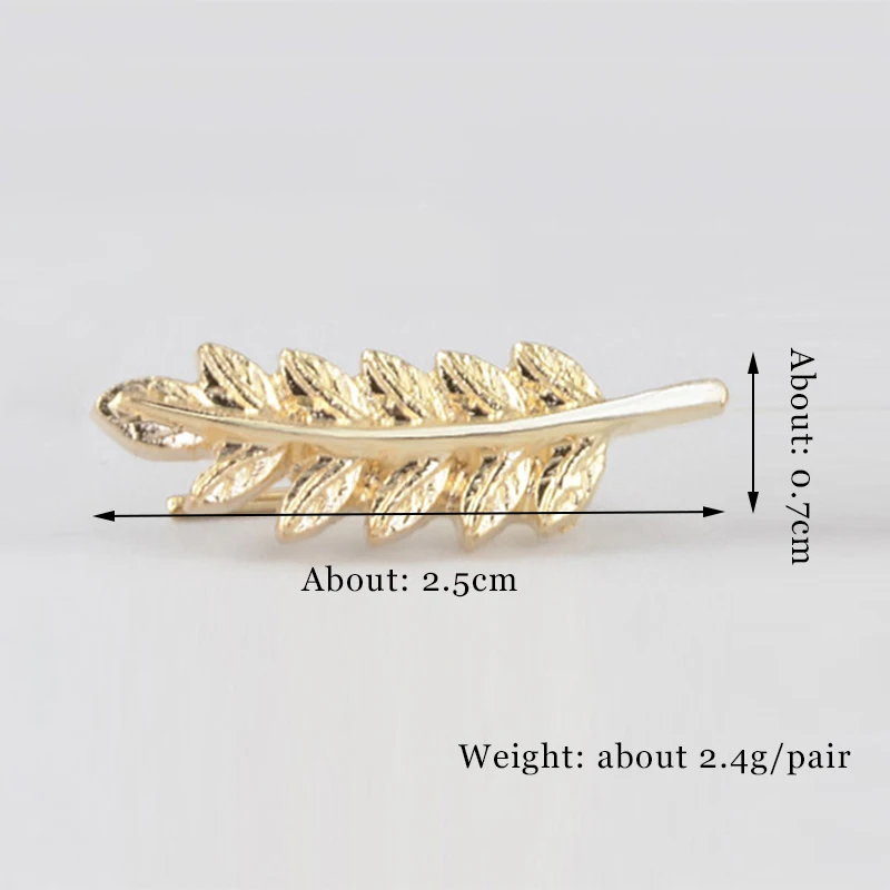 Винтаж оставляет серьги для Для женщин красивое дерево оставить или как перо ухо