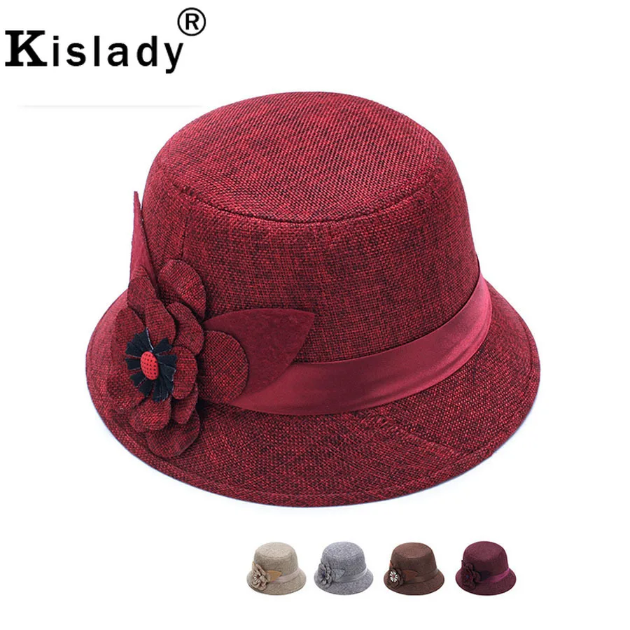 Kislady модная винтажная льняная фетровая шляпа для женщин новая весенняя летняя