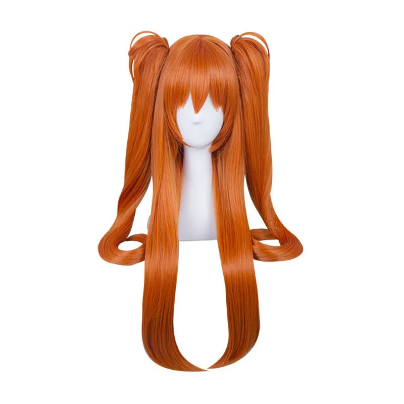 only wig Аниме, косплей, Asuka Langley Soryu, парики, волосы, оранжевый, конский хвост, парик для женщин, девушек, Asuka Langley, парик для косплея - Цвет: only wig