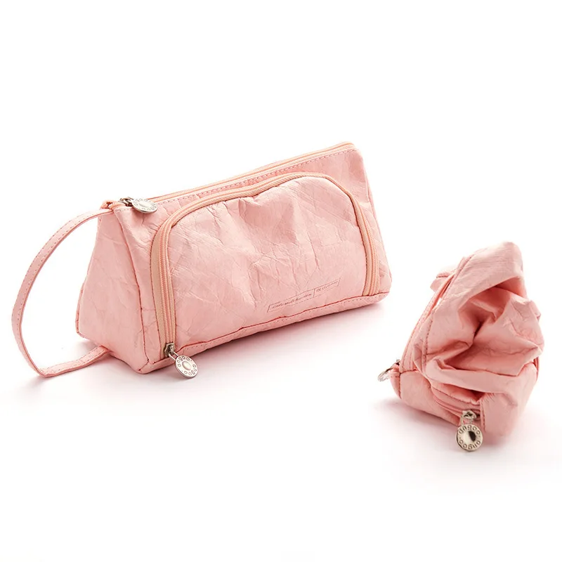 Light Pink Новое поступление, чехол для карандашей с окошком, сумка для карандашей, конфетный цвет, канцелярский мешочек, Tyvek, чехол для бумажных ручек, красивое хранилище канцелярских товаров, сумка - Цвет: Light Pink