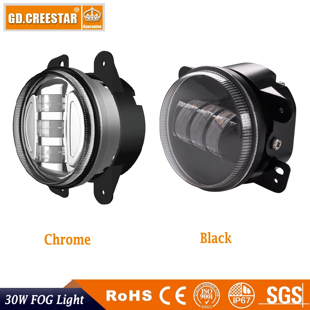 30 Вт 4 &quotПара светодиодный противотуманный фонарь дальнего света для JK Wrangler Cherokee
