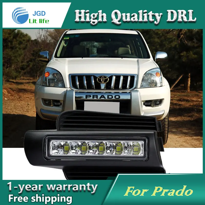 Бесплатная доставка! Дневные ходовые огни для Toyota Prado 12 В 6000k|daytime running|drl daytime runningdrl