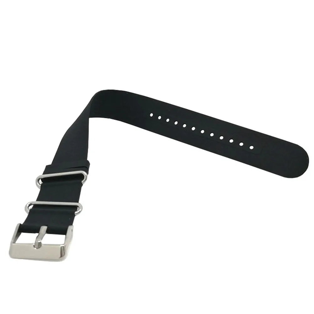 BEAFIRY Silicone Nato Zulu Watch Band Straps Black Blue 18mm 20mm 22mm