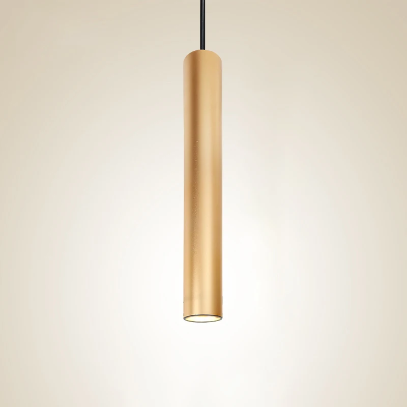 Gold Cylinder Подвесной светильник dimmable Подвесной светильник Кухня River Island Обеденная магазин барная стойка украшения цилиндра трубы Освещение для кухни - Цвет корпуса: Gold Cylinder