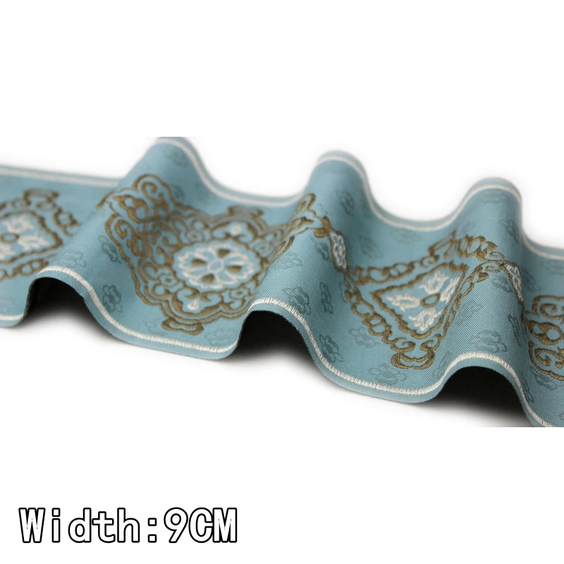 5 ярдов/партия 9 см ширина жаккардовая Лоскутная штора кружевная лента отделка