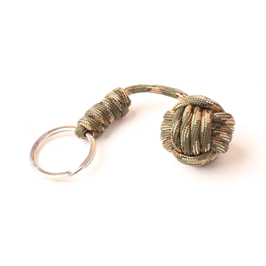 army green camo CAMPINGSKY брелок из Паракорда Обезьяна Кулак Открытый Кемпинг выживания Оборудование парашютный шнур пират Веревка Брелок Кемпинг инструменты - Цвет: army green camo