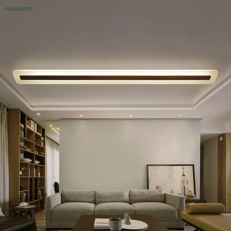 Modern minimalist led light strip ceiling lamp living room bedroom office dining aisle balcony 110-220V | Лампы и освещение