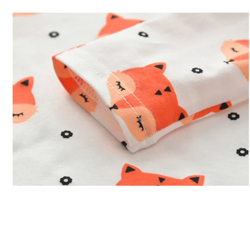 New 2018 fashion newborn baby girl clothes long sleeve fox printed 2pcs/suit infant clothing set Outfits |