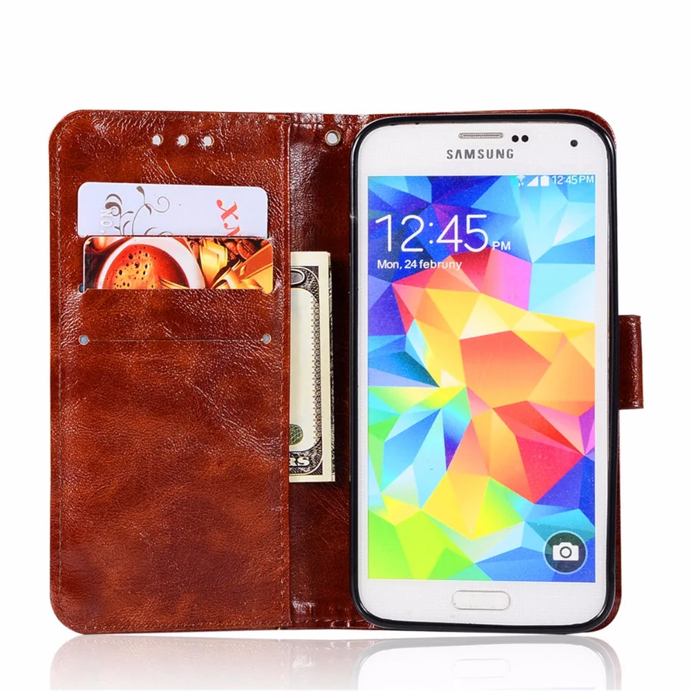 Модный чехол-кошелек для Samsung Galaxy S5 I9600 покрытие телефона Ретро стиль