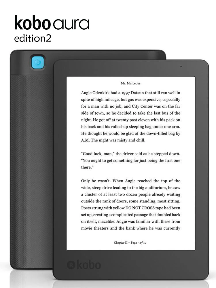 Kobo Aura Edition 2 для чтения электронных книг Carta e ink 6 дюйма Разрешение 1024x758 имеет