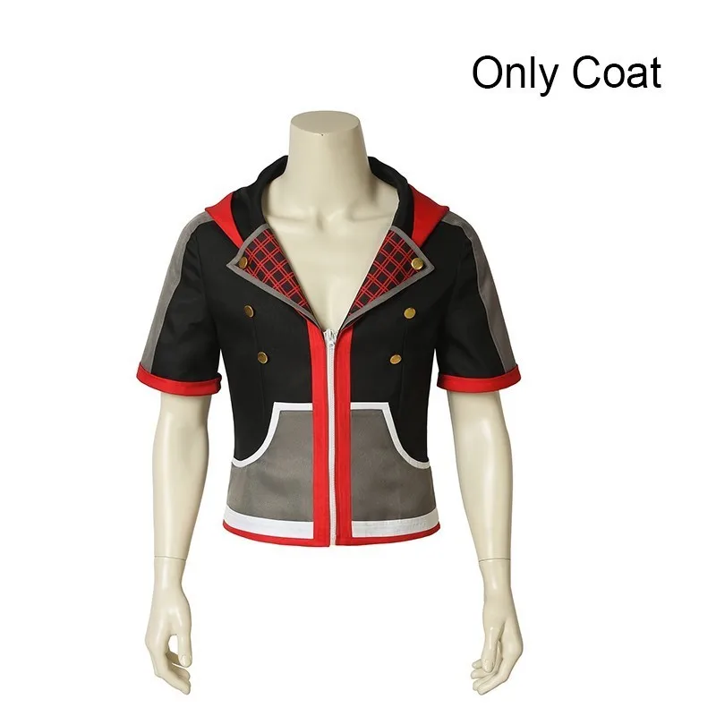 only coat Игра Kingdom Hearts 3 Косплей Костюм сора Ожерелье рубашка аниме карнавальные костюмы для взрослых Хэллоуин на заказ свитер куртки - Цвет: only coat