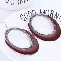 new creative geometric big round pendant unique earrings for women fashion simple long earrings enamel jewelry %d1%81%d0%b5%d1%80%d1%8c%d0%b3%d0%b8 %d0%bf%d1%80%d0%b8%d0%ba%d0%be%d0%bb%d1%8c%d0%bd%d1%8b%d0%b5