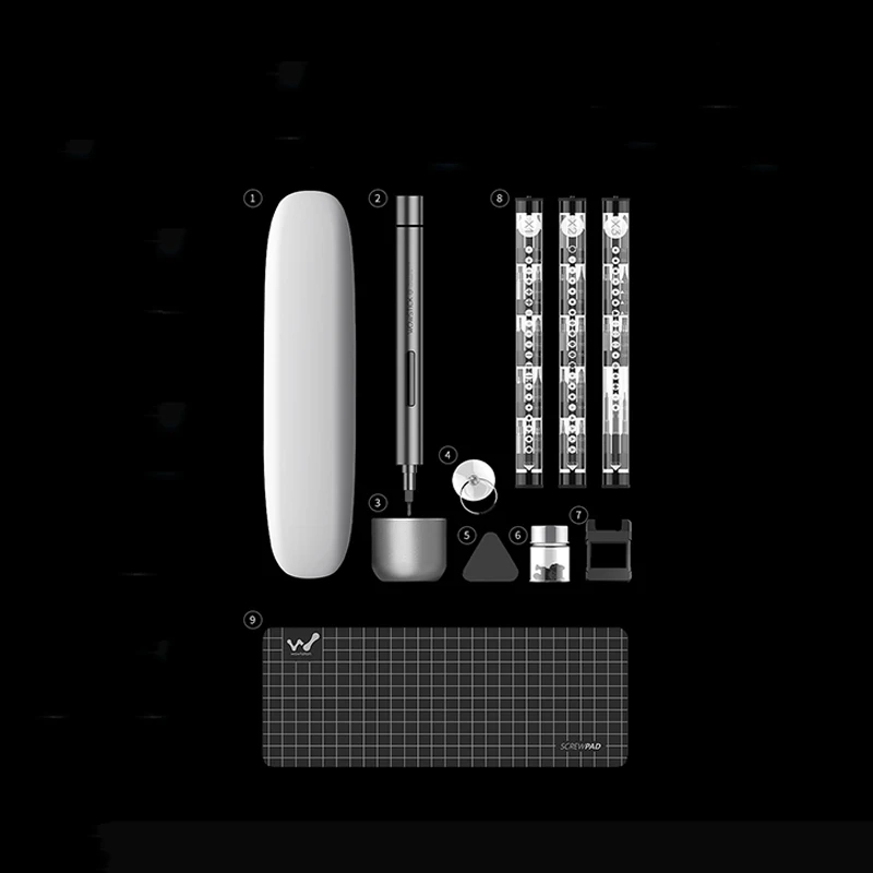 Wowstick 1F+ 64 в 1 Pro электрический шуруповерт Батарея Мощность отвертка набор с светодиодный светильник для Батарея телефон ремонт